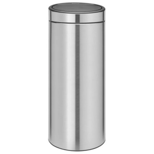 poubelle 30 l matt steel - touch bin - brabantia