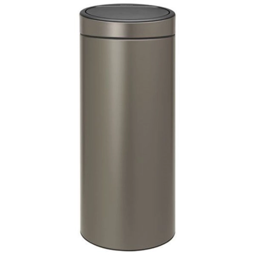 poubelle 30 l platinium - touch bin - brabantia
