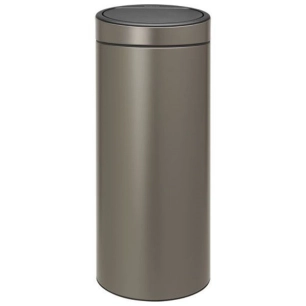 poubelle 30 l platinium - touch bin - brabantia