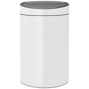 poubelle 40 l blanche - touch bin - brabantia