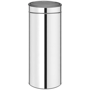 poubelle 30 l brillant steel - touch bin - brabantia