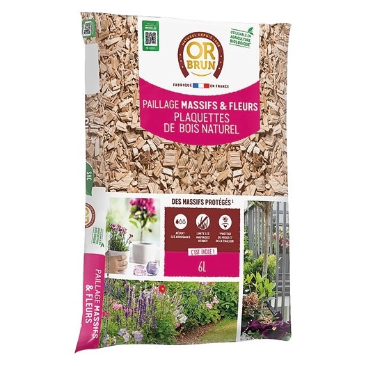 copeaux naturels de bois clair uab 6 l / nc - or brun