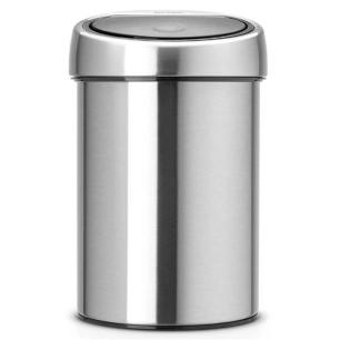 poubelle 3 l matt steel - touch bin - brabantia