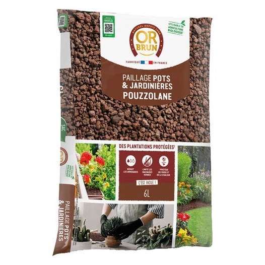 Pouzzolane uab 6 litres / nc - or brun