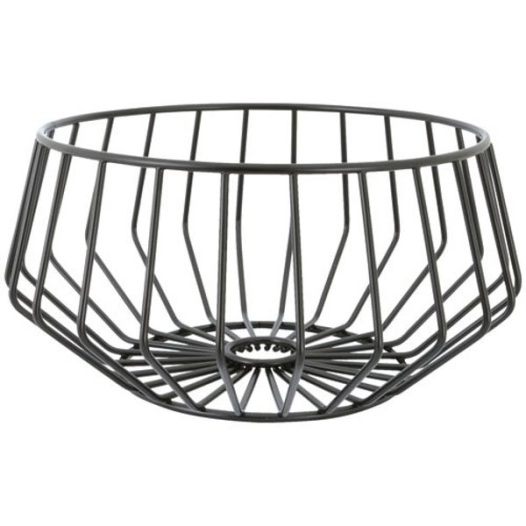 corbeille à fruits 27 cm noire - wire - point virgule