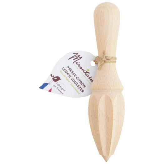 presse-citron 16 cm en bois de hêtre - mirontaine