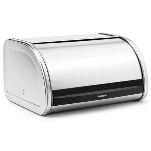 boîte à pain avec couvercle coulissant médium - matt steel - brabantia