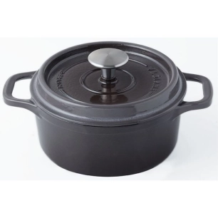 cocotte en fonte ronde 24 cm taupe - invicta