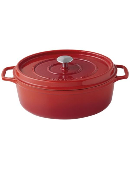 cocotte en fonte ovale 29 cm rubis - invicta