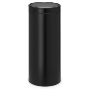 poubelle 30 l matt black - touch bin - brabantia