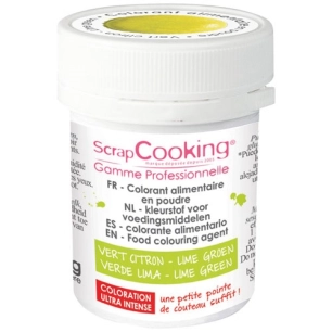 colorant alimentaire en poudre vert citron 5 g - scrapcooking