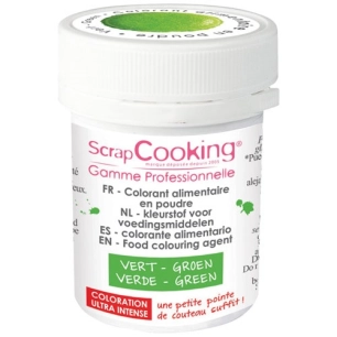 colorant alimentaire en poudre vert 5 g - scrapcooking