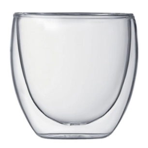 lot de 2 verres double paroi 8 cl - pavina - bodum