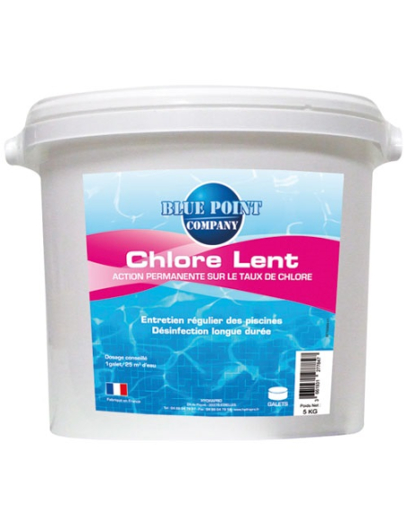 Chlore Lent Galets 250g Désinfection longue durée piscine - BLUE POINT COMPANY