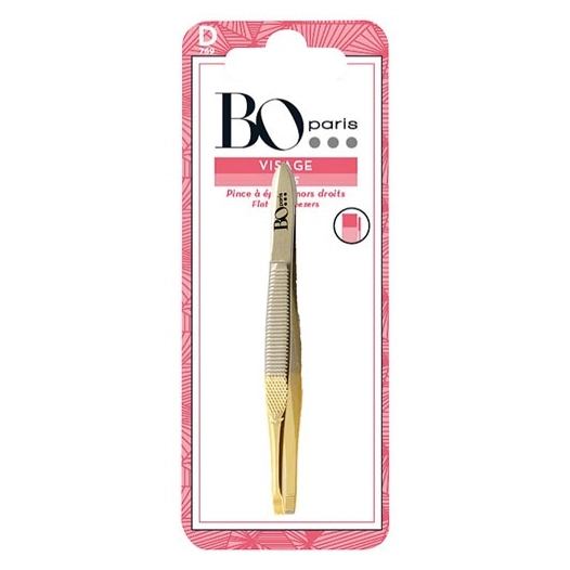 pince à épiler mors droit doré d - bo paris
