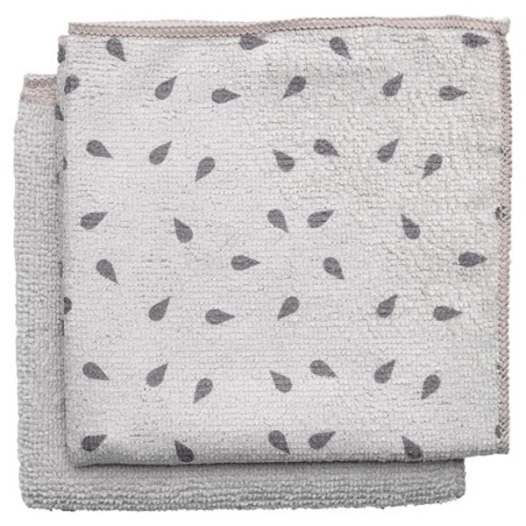 lot de 2 chiffons en microfibre gris clair - sink side - brabantia