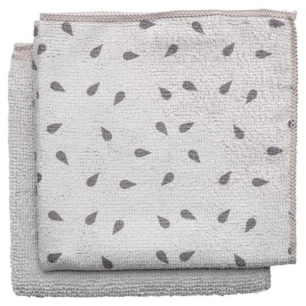 lot de 2 chiffons en microfibre gris clair - sink side - brabantia