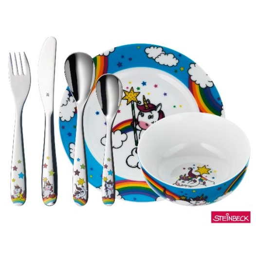 set vaisselle enfant 6 pièces - licorne - wmf