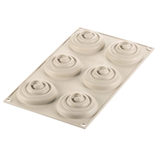 moule 6 mini-tartes twist - 3design - silikomart