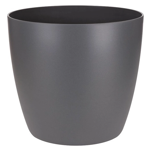 cache-pot brussels d.12.5cm anthracite - elho