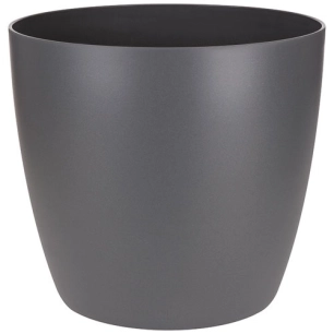 cache-pot brussels d.12.5cm anthracite - elho
