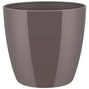 cache-pot brussels diamond d.18cm gris perle - elho