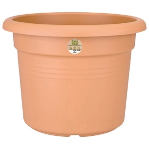 pot cylindre green basics d.40cm terre cuite - elho