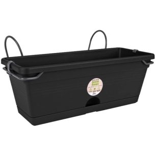 jardinière kit green basics 30cm living noir - elho