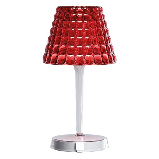 lampe de table rouge - tiffany - guzzini