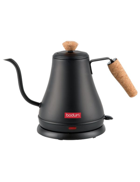 bouilloire 0.8 l noire - gooseneck - bodum