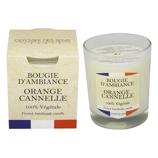 bougie 180 g orange & cannelle - collection france - odyssee des sens