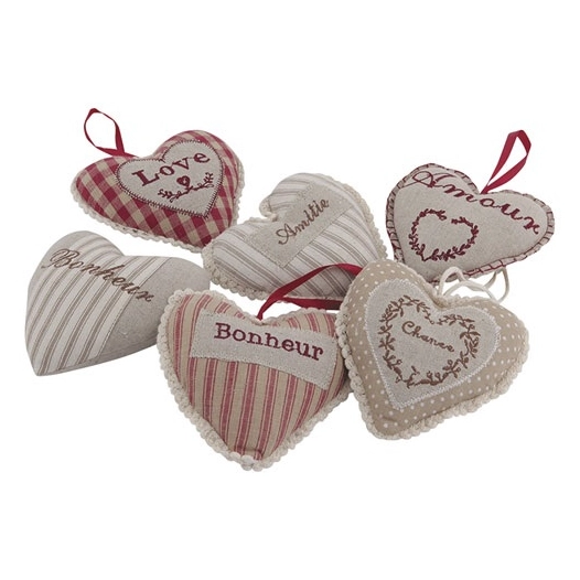 coeur à suspendre 12x12cm assortis - aubry gaspard