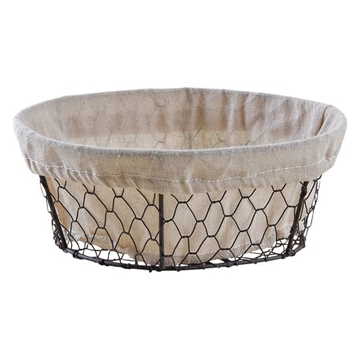 corbeille à pain grillage + jute 23x20x7cm - aubry gaspard