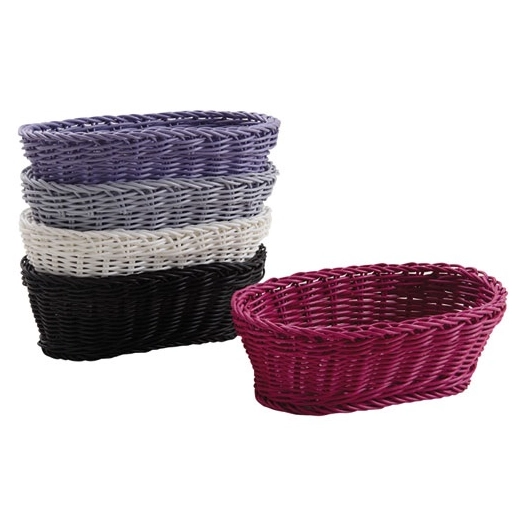 corbeille polypropylène ovale 22x14x8cm assortis - aubry gaspard