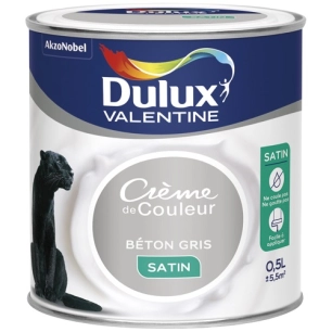 valentine crème de couleur 0.5l béton gris - dulux valentine