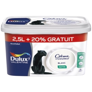 valentine crème de couleur 2.5l +20% blanc - dulux valentine