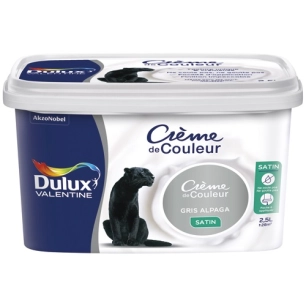valentine crème de couleur 2.5l gris alpaga - dulux valentine