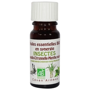 synergie bio insecte lavandin citronnelle menthe poivré 10m - ceven aromes