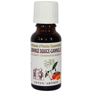 mélange d'huiles essentielles positivant orange cannelle 20 ml - ceven aromes