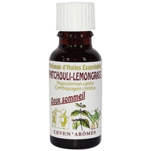 mélange d'huiles essentielles doux sommeil patchouli lemongrass 20 ml - ceven aromes