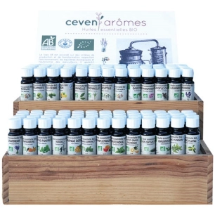 presentoir sélection 24x4 huiles essentielles - ceven aromes