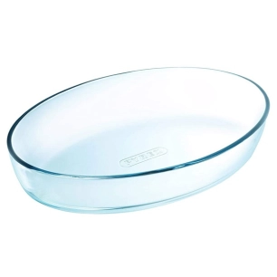 plat à four ovale 21 x 13 cm - iconics' - pyrex