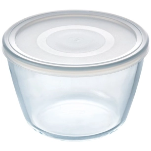 plat rond 12 cm / 0.6 l avec couvercle - cook & freeze - pyrex