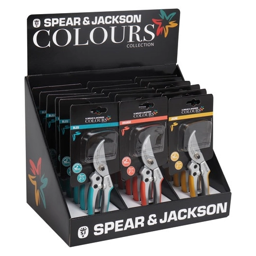 sécateur multicolor box de 18 pièces - spear & jackson