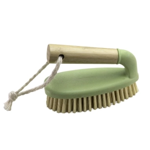 brosse abrasive avec poignée en bambou - rixx - point virgule