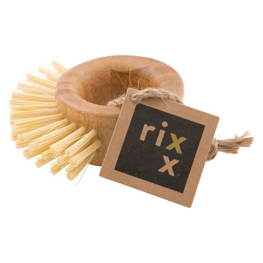 brosse abrasive avec poignée circulaire en bambou - rixx - point virgule