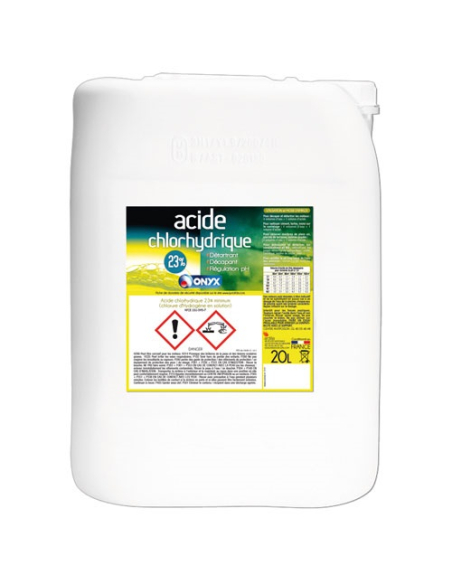 Acide Chlorhydrique Onyx 20L Détartrant puissant, décapant métaux - Onyx