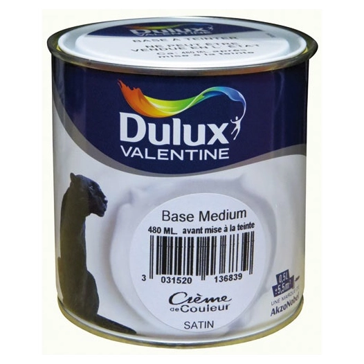 valentine crème couleur 0.5l base médium acrylique 2012 - dulux valentine