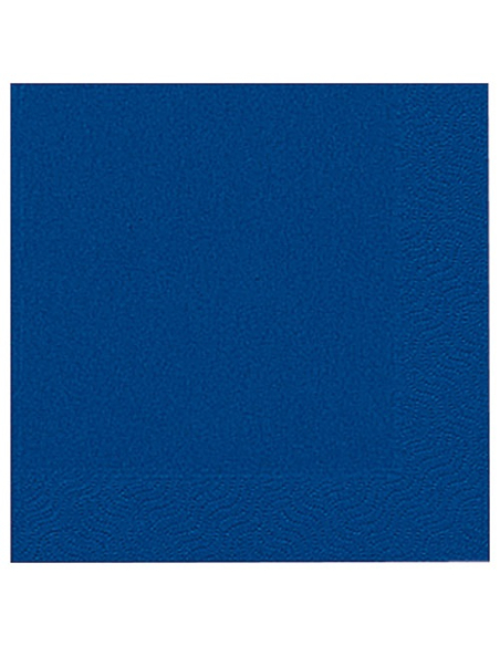 Lot 20 Serviettes Duni Bleu Foncé Serviettes papier élégantes bleu foncé - DUNI