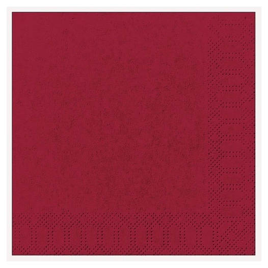 lot 20 serviettes 33 x 33 cm bordeaux - duni